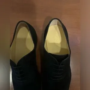 CHANEL | Shoes | Chanel Black Suede Oxford Mens Loafers Size  display picture 2